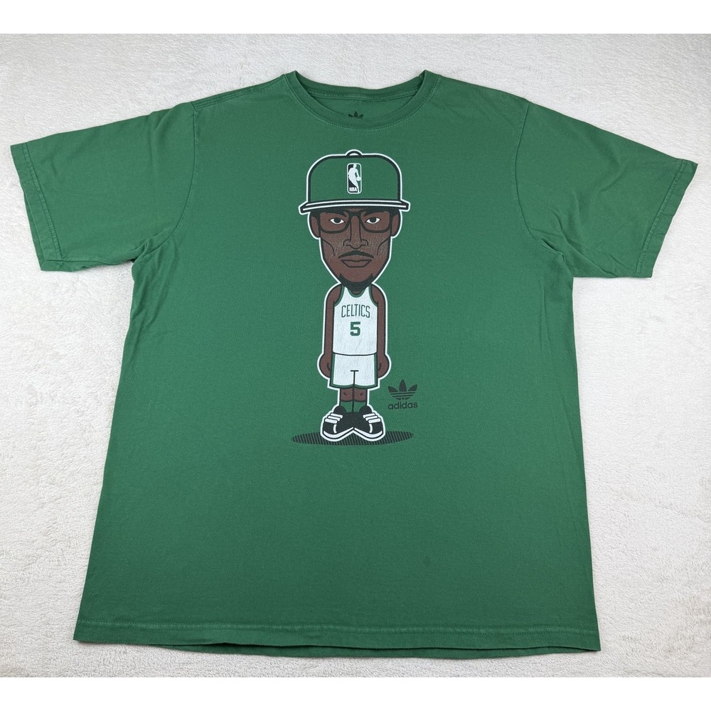 RARE Adidas BOSTON CELTICS #5 KEVIN GARNETT Green  Character NBA T-Shirt Men's L